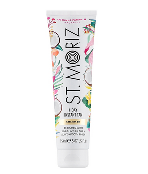 Бронзатор з легким ефектом засмаги St.Moriz Shimmer 1 Day Tan Coconut Paradise 875676456545 фото