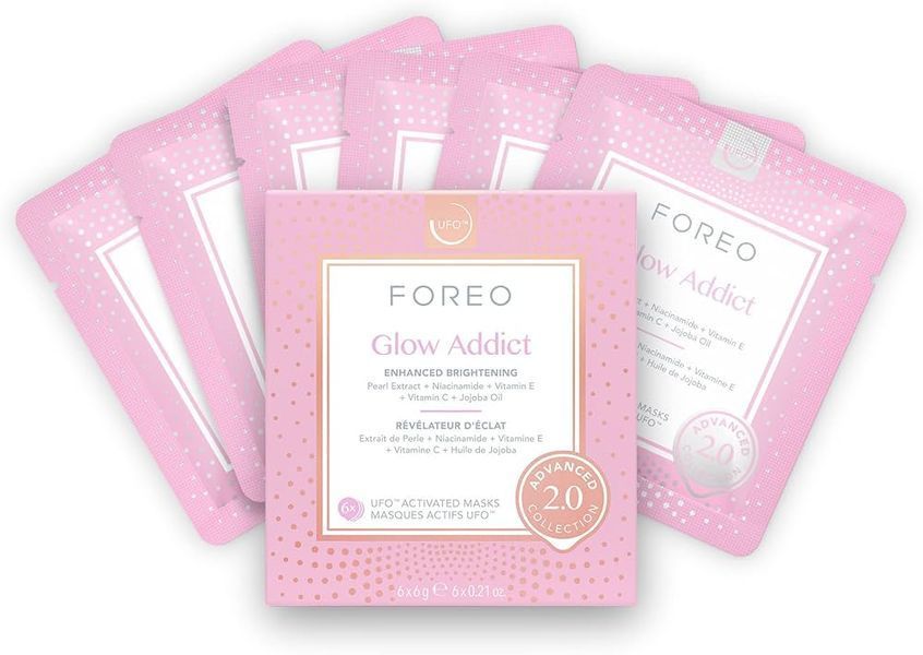 Набір масок для посиленого сяяння шкіри обличчя Foreo UFO Glow Addict 2.0 Advanced Collection Activated Mask 96783867 фото Набір масок для посиленого сяяння шкіри обличчя Foreo UFO Glow Addict 2.0 Advanced Collection Activated Mask 96783867 фото
