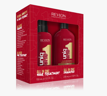 Набір для догляду за волоссям Revlon Professional Uniq One All In One (sh/230ml + spray/150ml) 87498675 фото