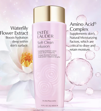Тонік для відновлення балансу сухої шкіри Estee Lauder Soft Clean Infusion Hydrating Essence Lotion 0867398679 фото